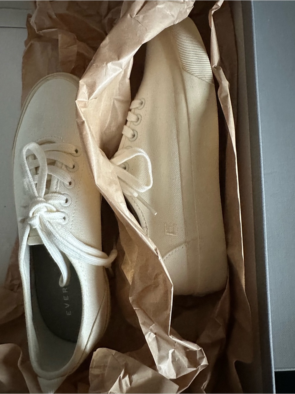 Everlane Low-Top forever sneakers Canvas Sneakers in Natural Cream/  white 5.5 - Picture 10 of 12
